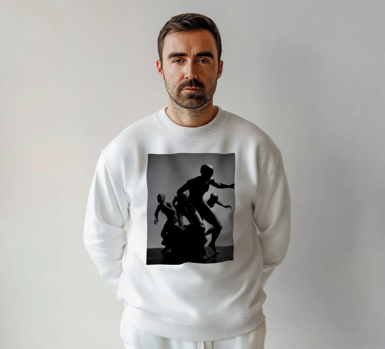 Figures in motion capturing the essence of struggle sweatshirt by DesignDoodle