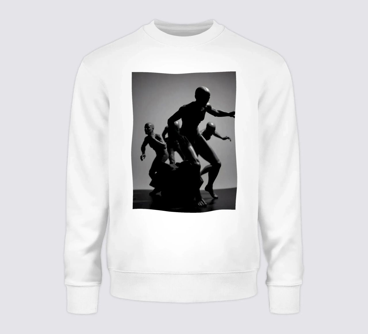 Figures in motion capturing the essence of struggle sweatshirt by DesignDoodle