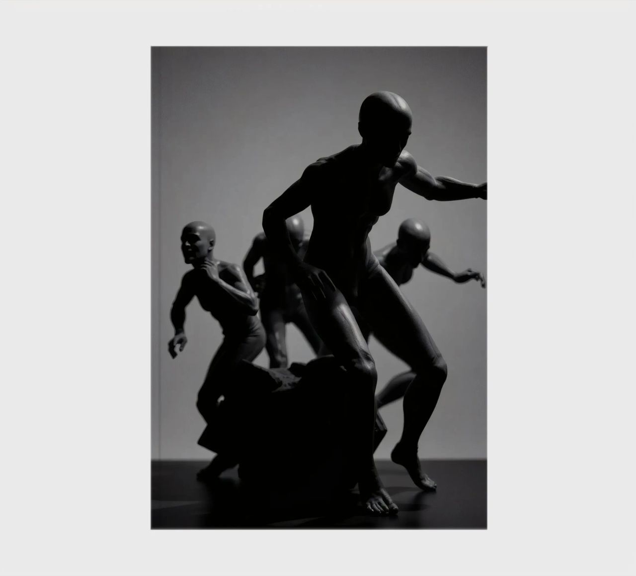 Figures in motion capturing the essence of struggle notebook by DesignDoodle