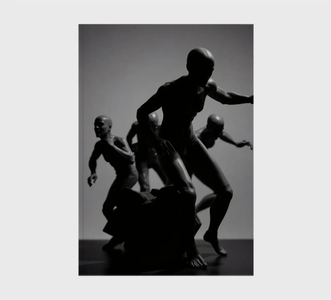 Figures in motion capturing the essence of struggle notebook by DesignDoodle