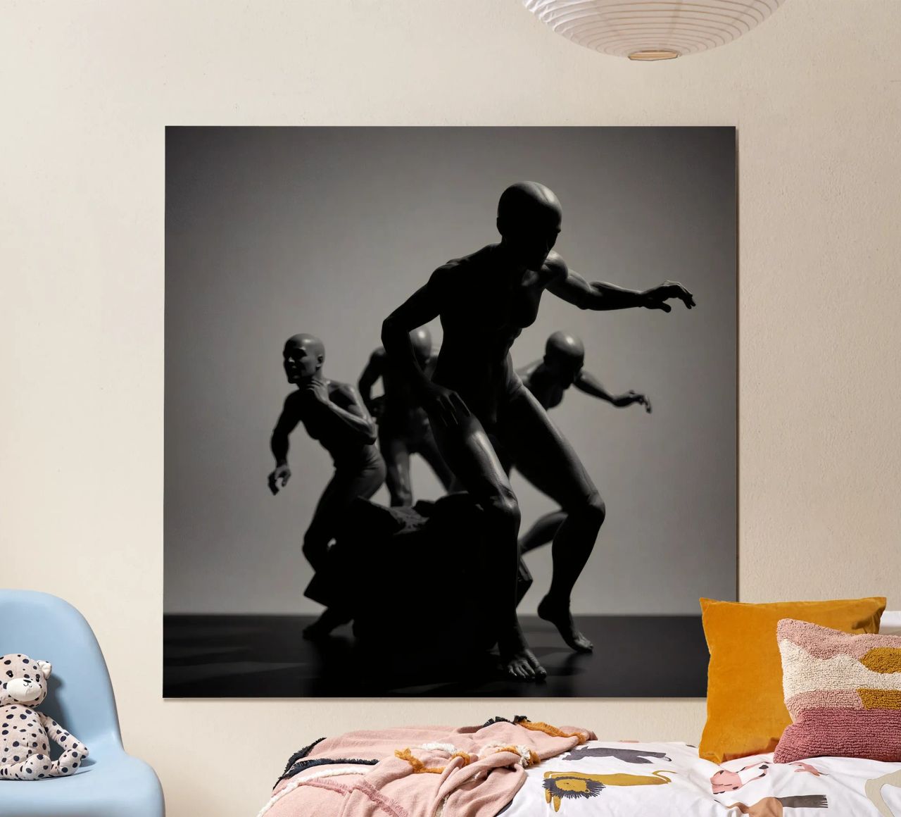 Figure in movimento che catturano l'essenza della lotta carta hahnemühle da DesignDoodle