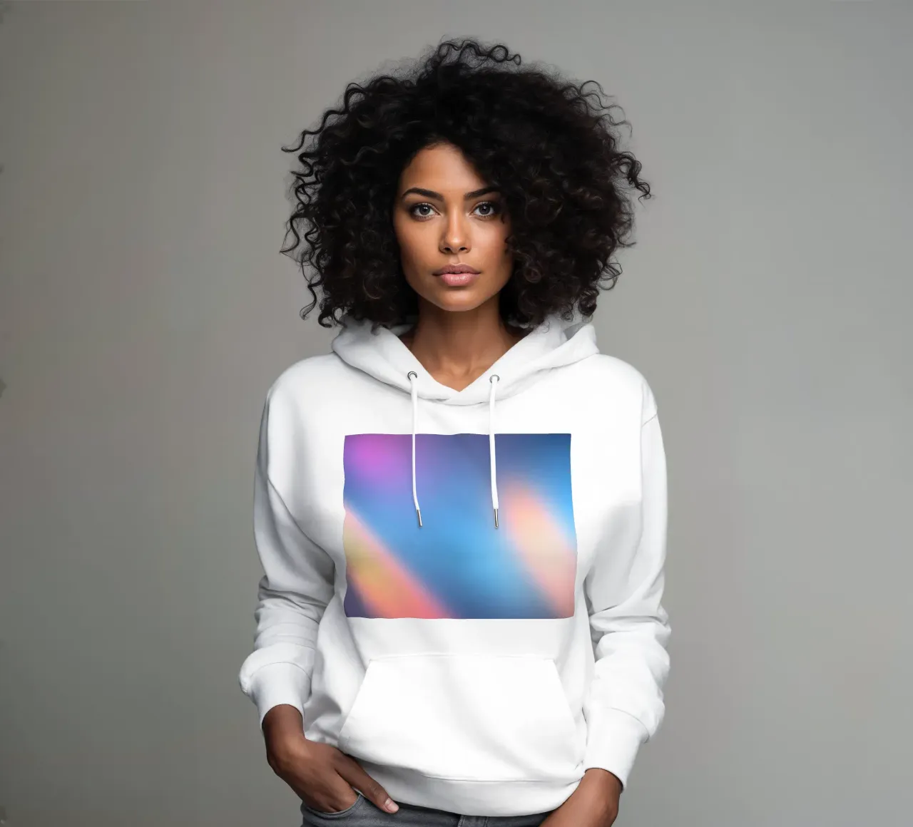 Gradienti di luce colorata creano uno sfondo astratto felpa con cappuccio da DesignDoodle