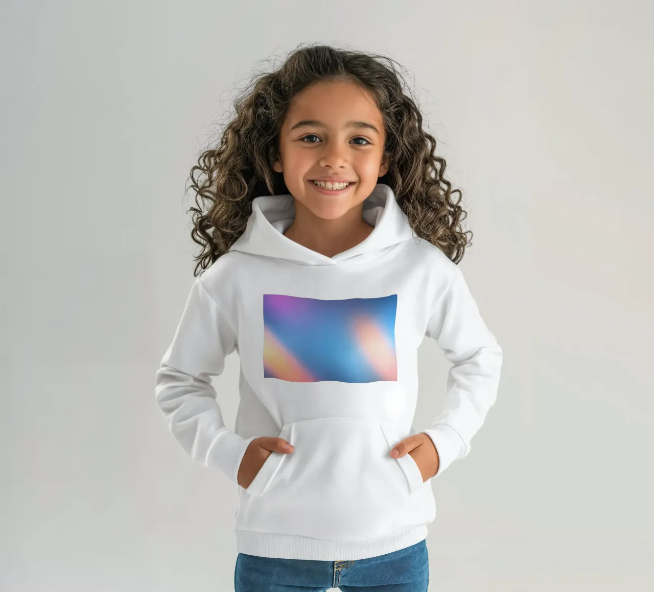 Gradienti di luce colorata creano uno sfondo astratto felpa bambino con cappuccio da DesignDoodle