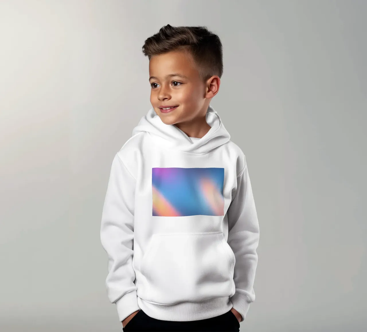 Gradienti di luce colorata creano uno sfondo astratto felpa bambino con cappuccio da DesignDoodle