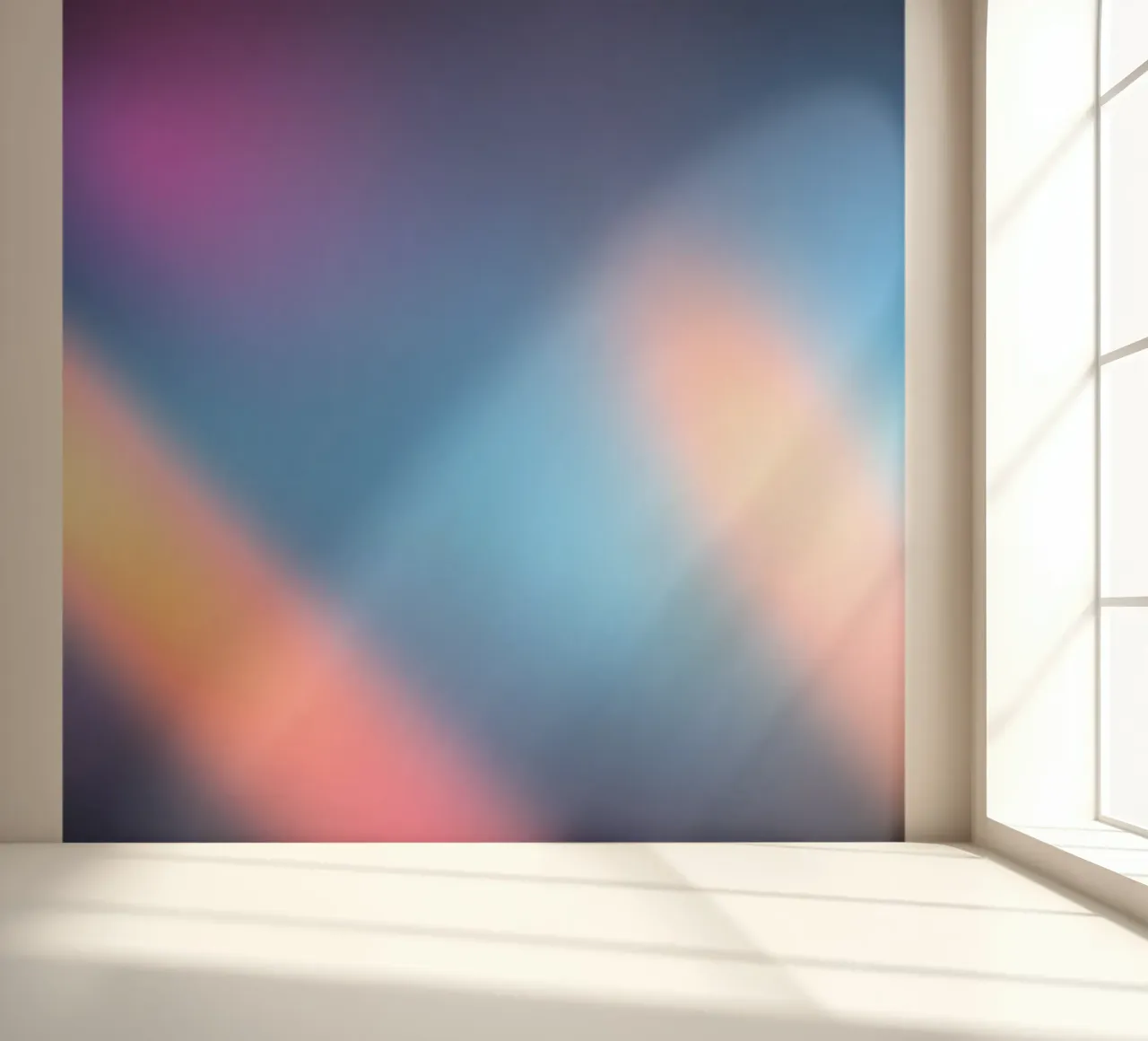 Bunte Lichtverläufe schaffen eine abstrakte Kulisse Fototapete von DesignDoodle