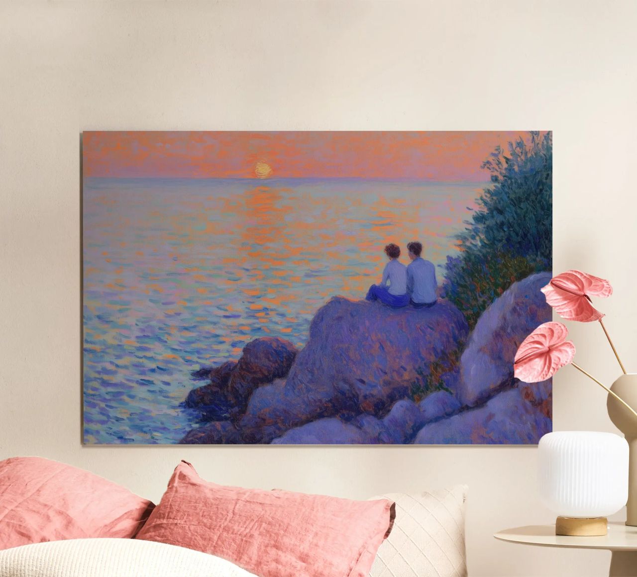 Evening Light by the Sea poster by Art Center