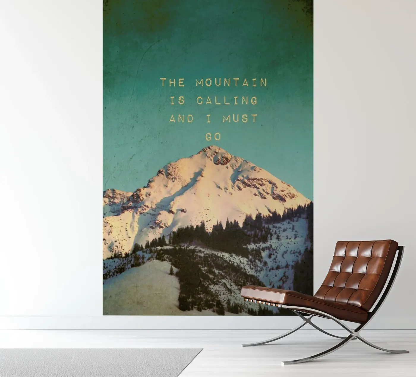 Mountain Is Calling fotobehang van Monika Strigel
