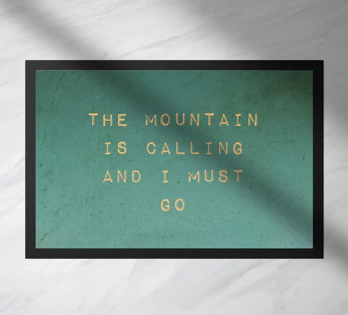 Mountain Is Calling Fußmatte von Monika Strigel