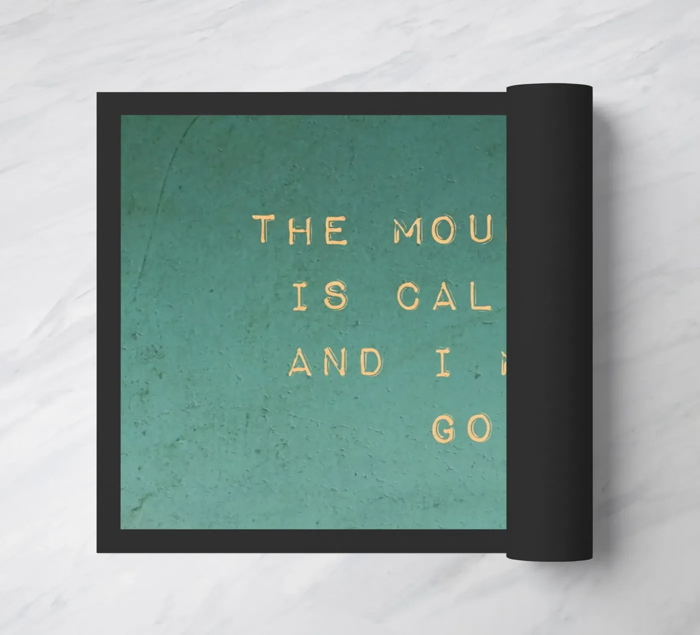 Mountain Is Calling Fußmatte von Monika Strigel