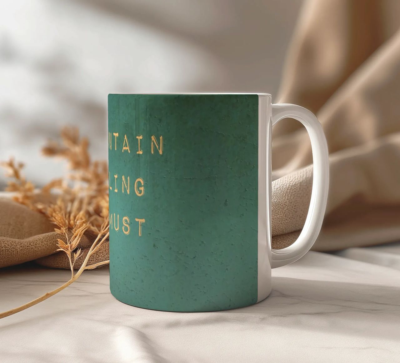Mountain Is Calling tazza in ceramica da Monika Strigel