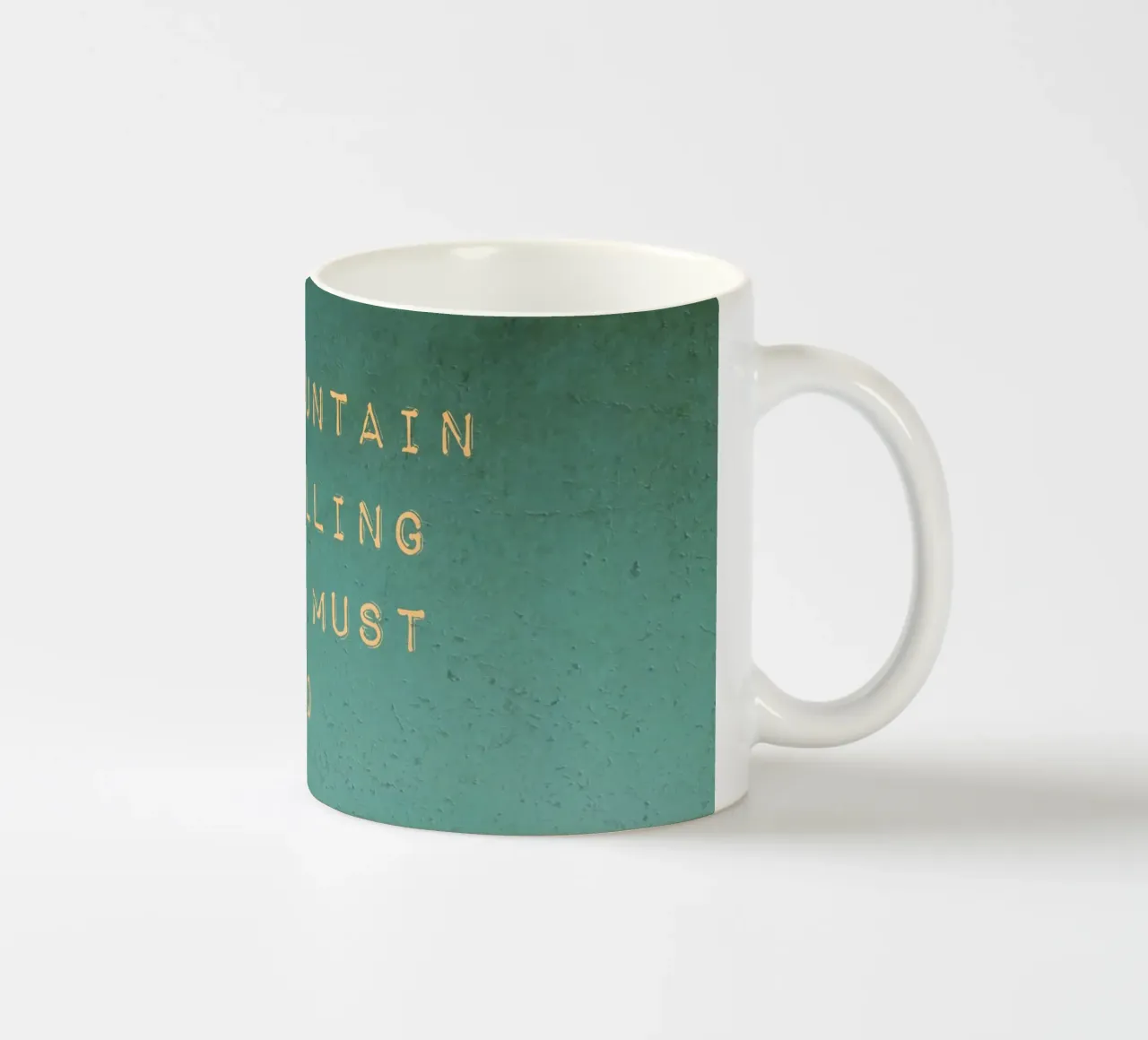 Mountain Is Calling Keramik Tasse von Monika Strigel