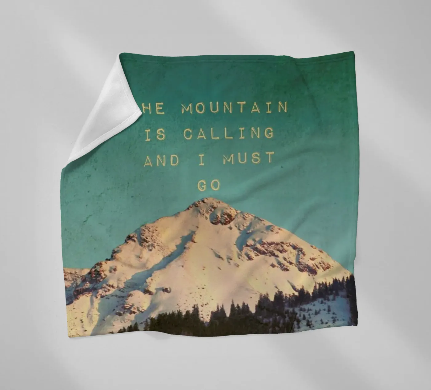 Mountain Is Calling Fleecedecke von Monika Strigel