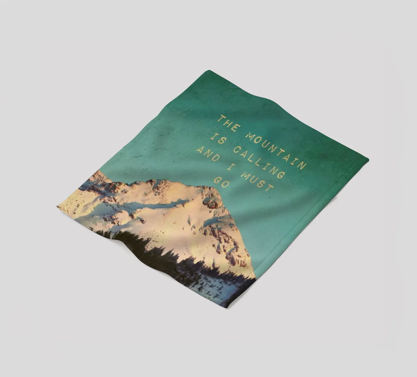 Mountain Is Calling Fleecedecke von Monika Strigel