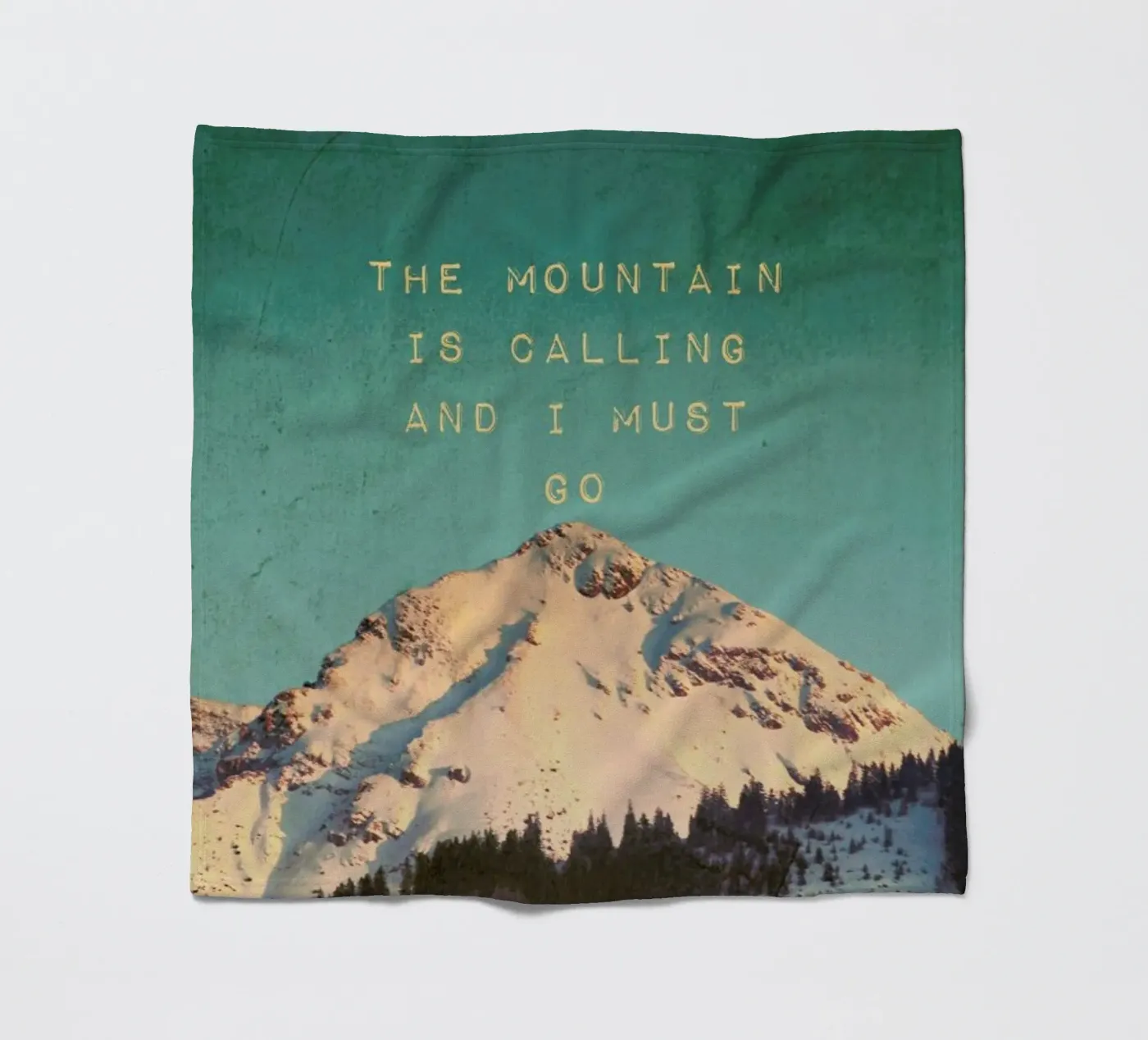 Mountain Is Calling Fleecedecke von Monika Strigel