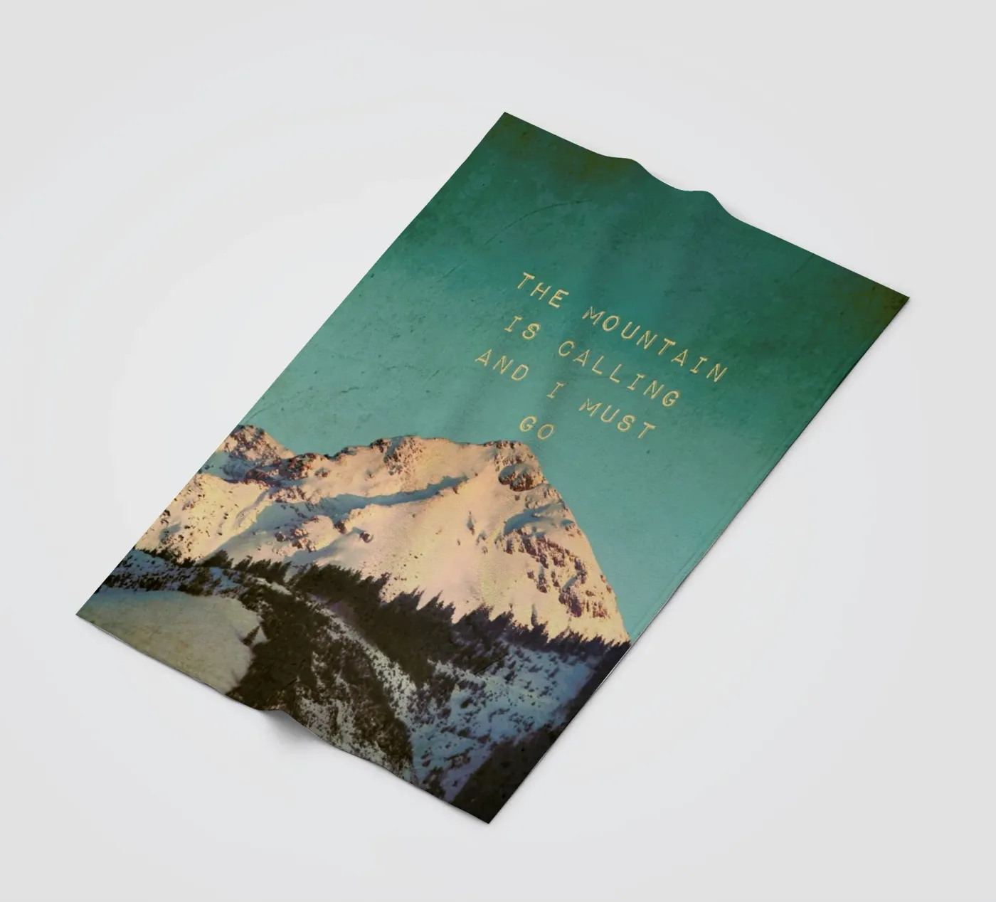 Mountain Is Calling Fleecedecke von Monika Strigel