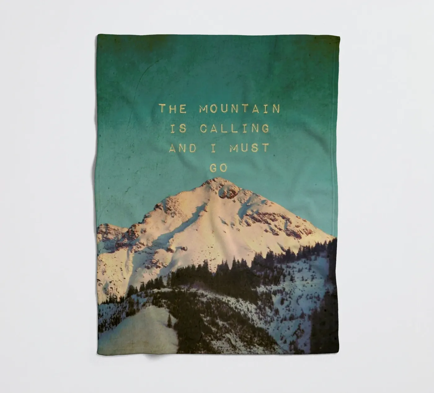 Mountain Is Calling Fleecedecke von Monika Strigel