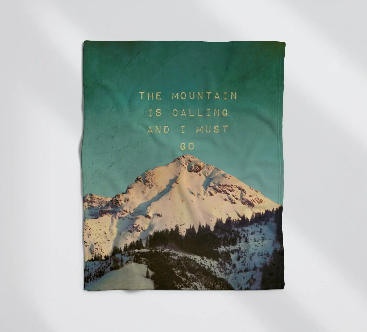 Mountain Is Calling Fleecedecke von Monika Strigel