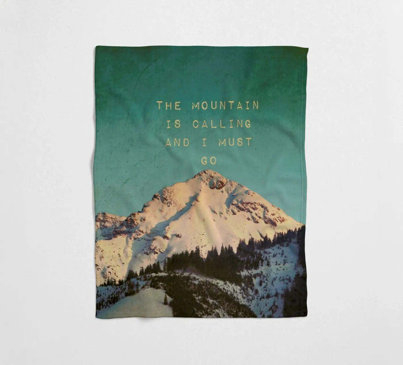 Mountain Is Calling Fleecedecke von Monika Strigel