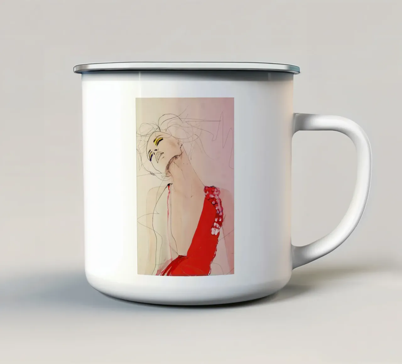 Atmosphere tazza in smalto da Leigh Viner