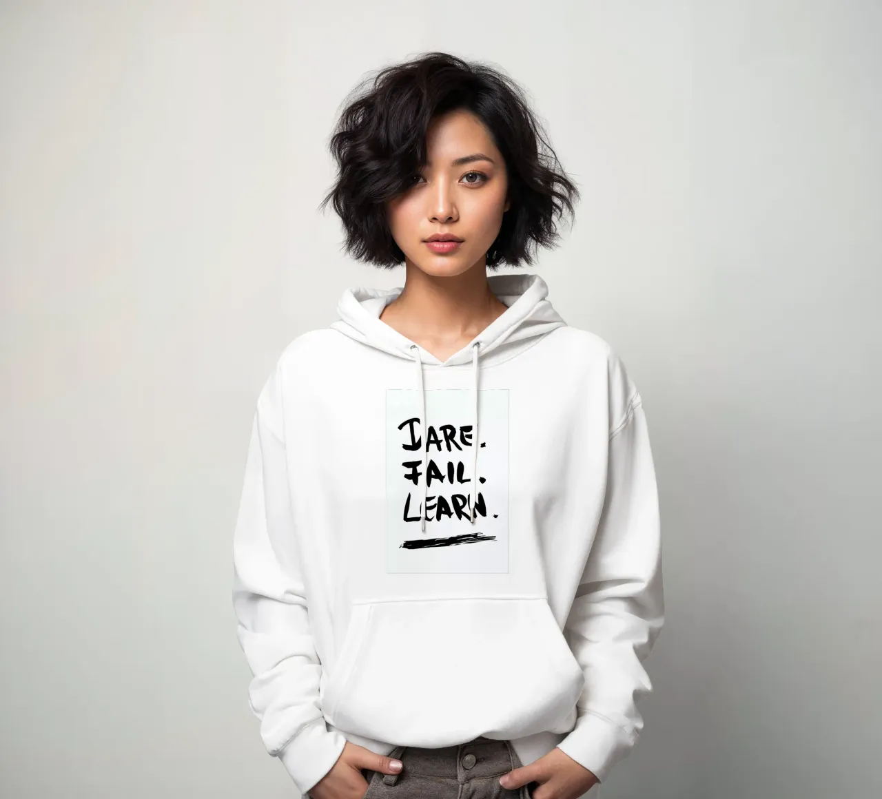 Dare. Fail. Learn. sweat à capuche de petiteCAPS