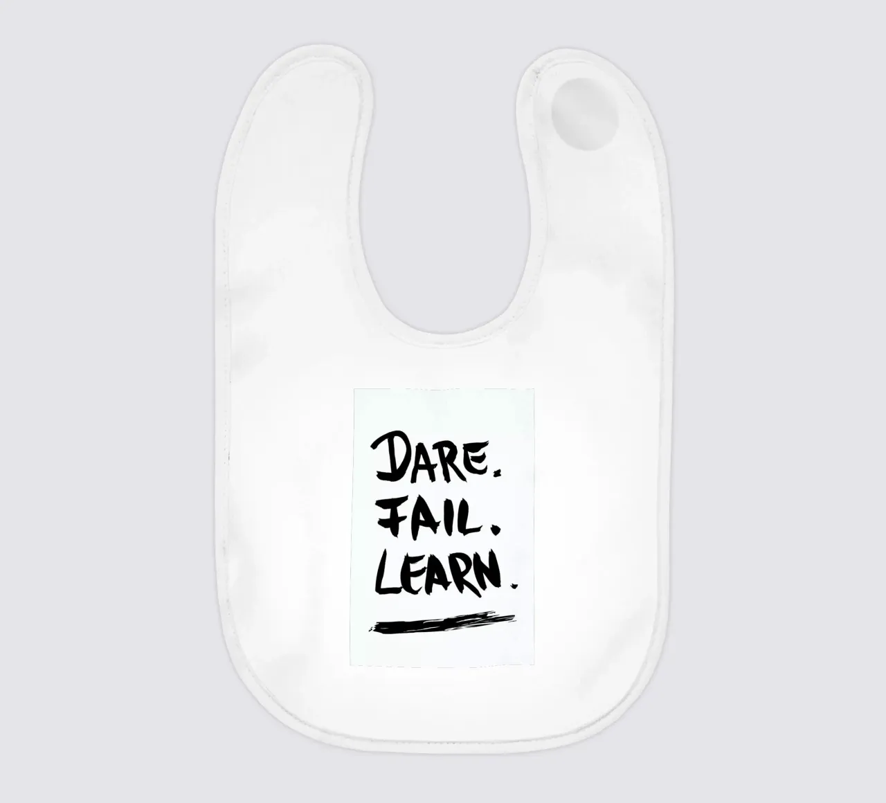 Dare. Fail. Learn. baby slabbetje van petiteCAPS
