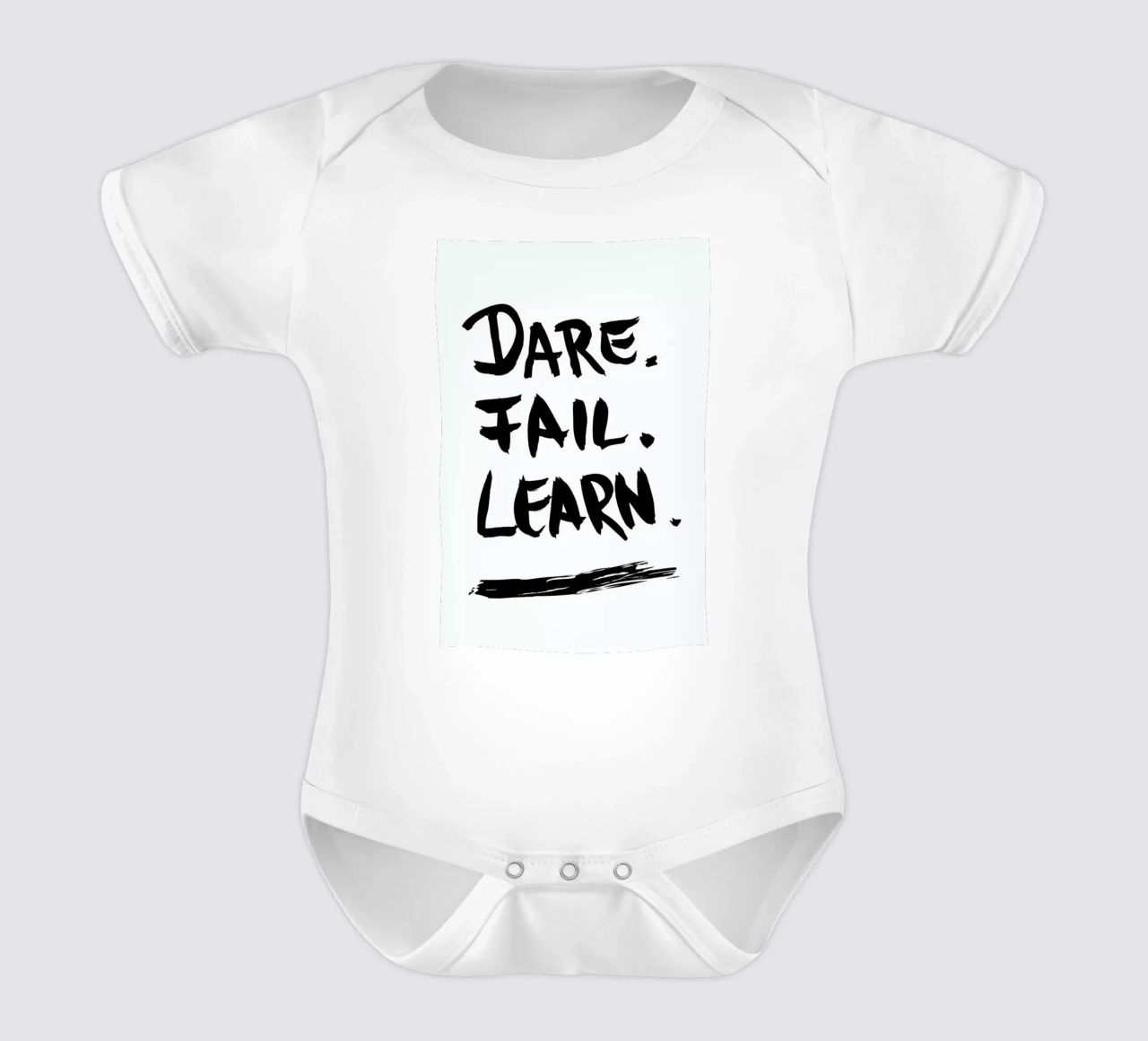 Dare. Fail. Learn. Kurzarm Babybody von petiteCAPS