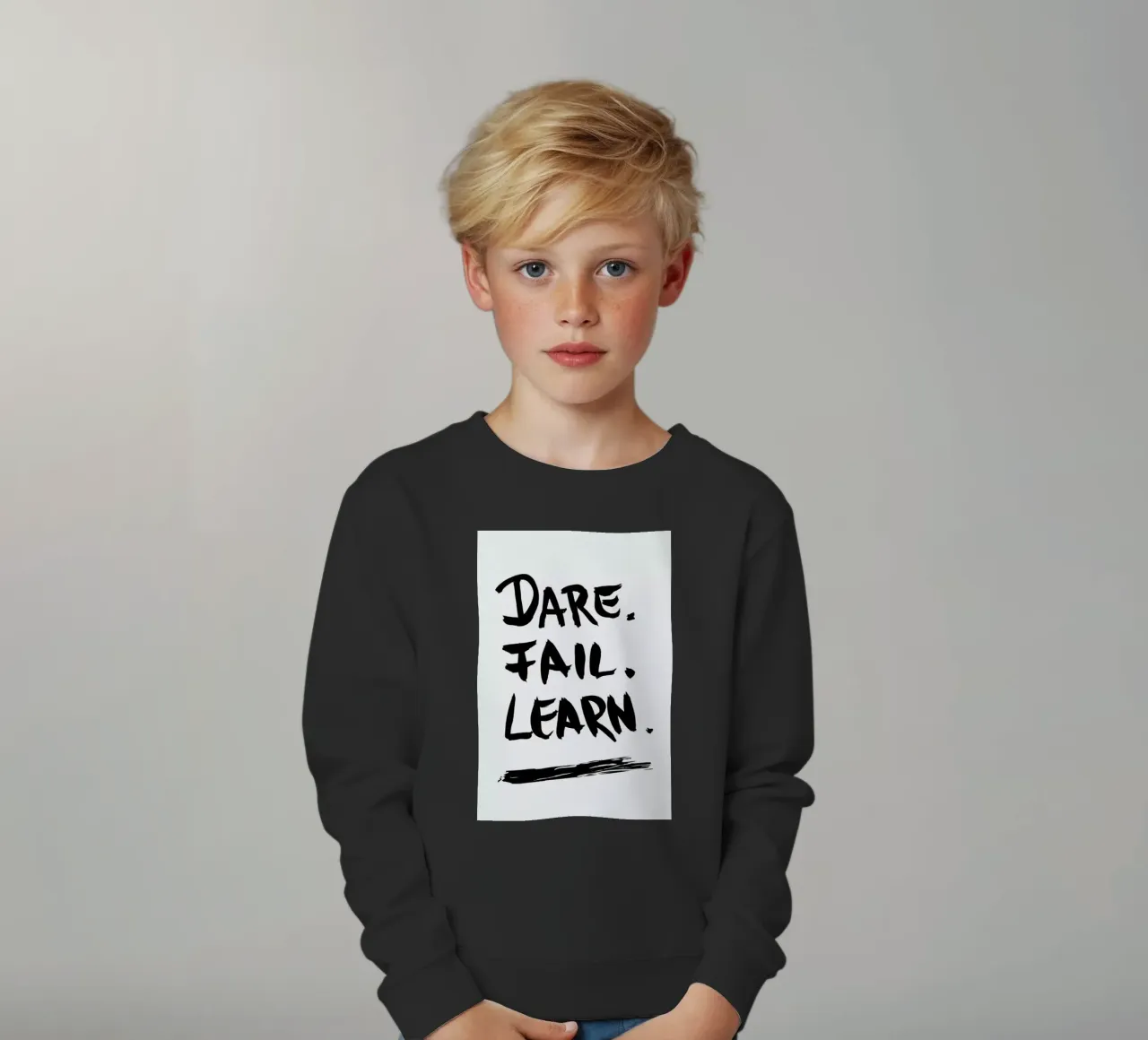 Dare. Fail. Learn. Kinder Sweatshirt von petiteCAPS