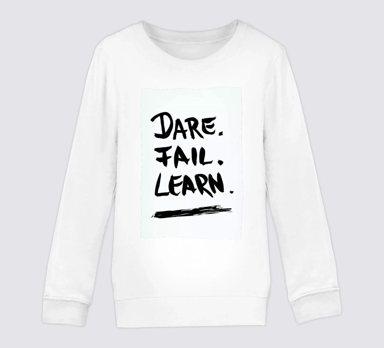 Dare. Fail. Learn. felpa bambino da petiteCAPS