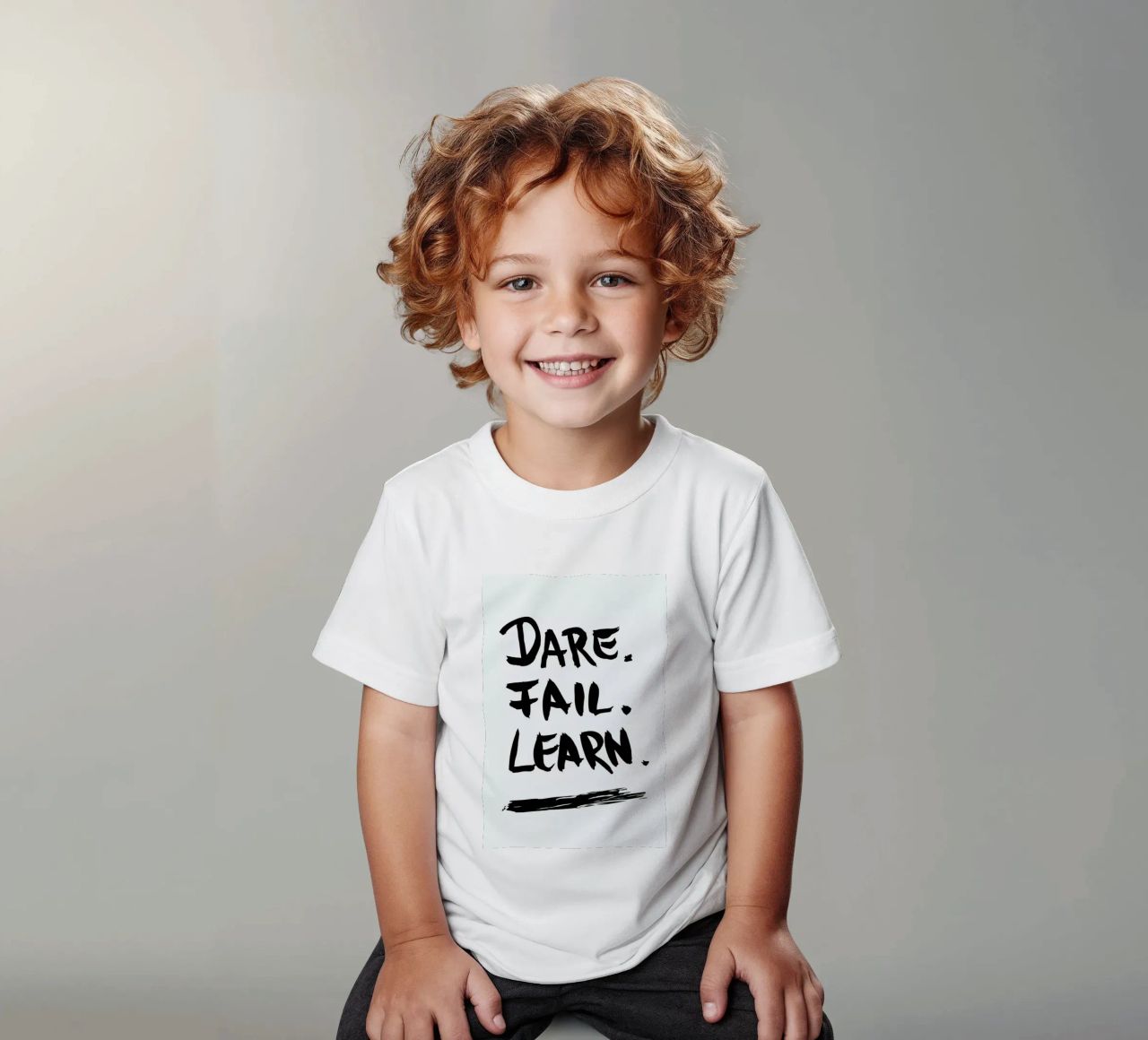 Dare. Fail. Learn. t-shirt bambini da petiteCAPS