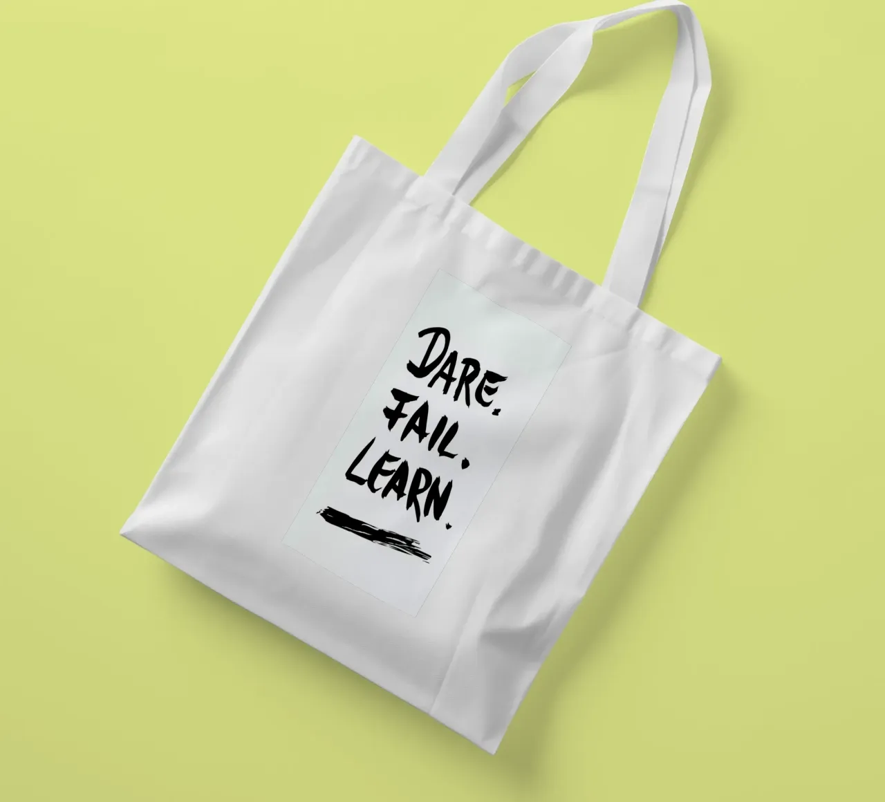 Dare. Fail. Learn. borsa in juta da petiteCAPS