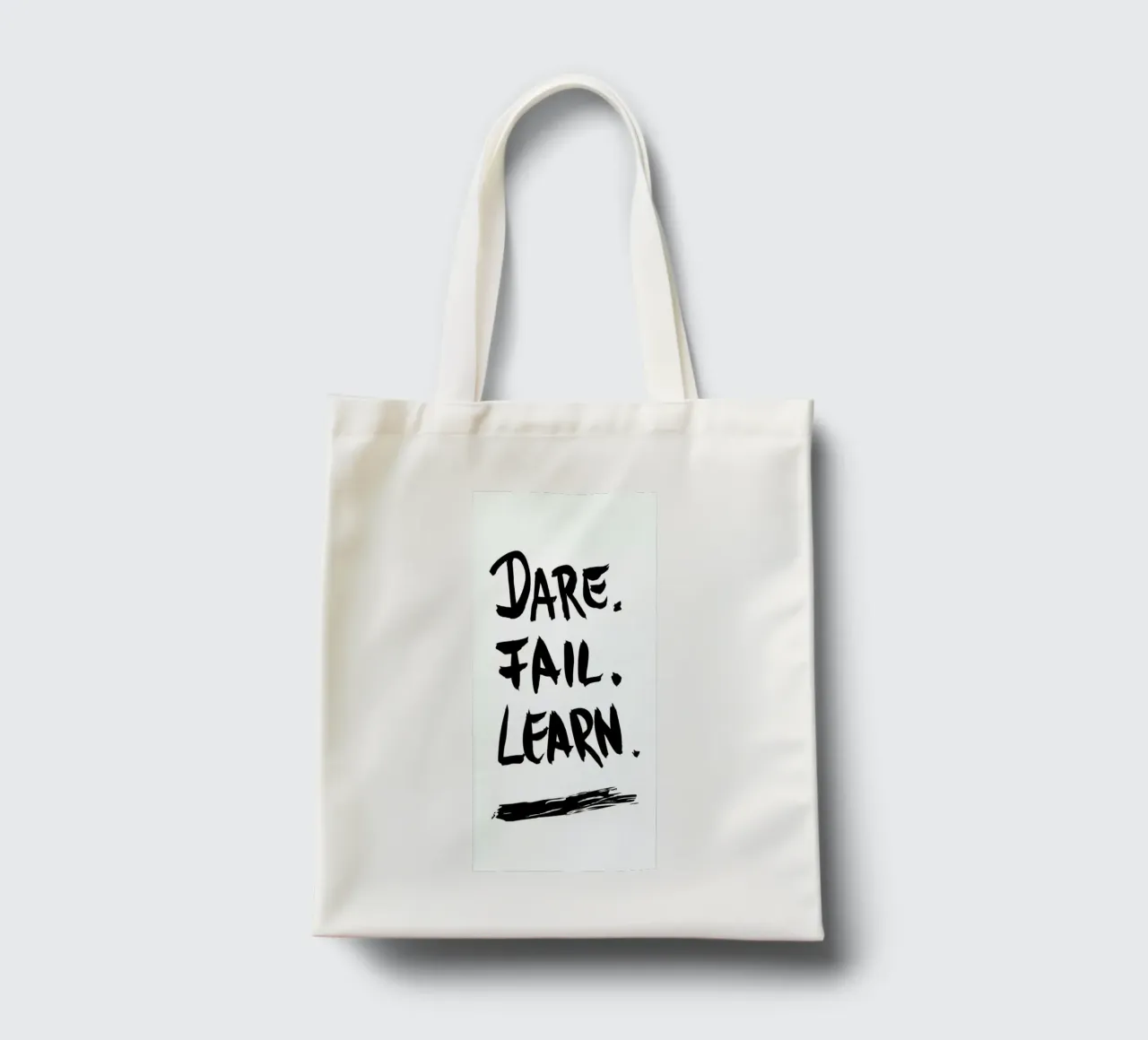 Dare. Fail. Learn. borsa in juta da petiteCAPS