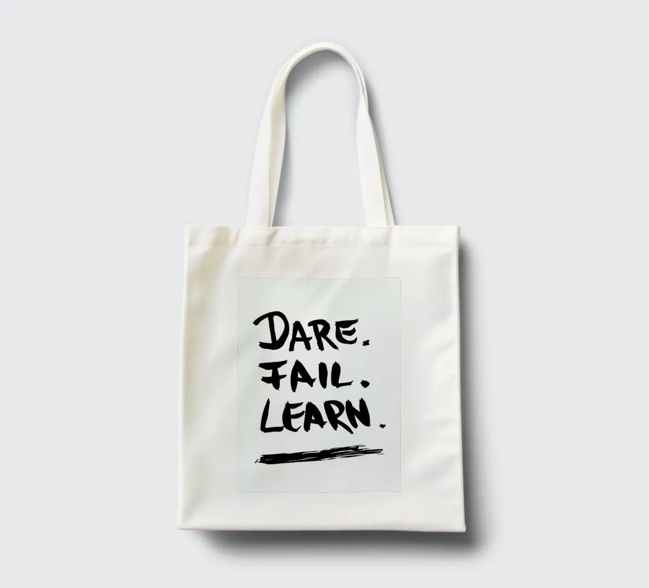 Dare. Fail. Learn. jute draagtas van petiteCAPS