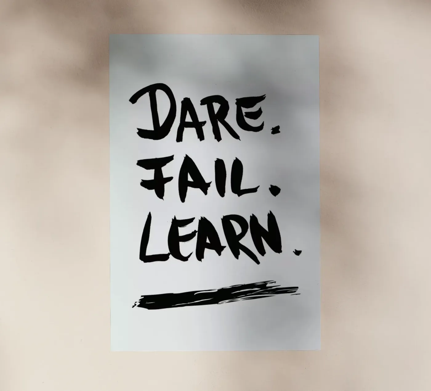 Dare. Fail. Learn. pellicola backlit da petiteCAPS