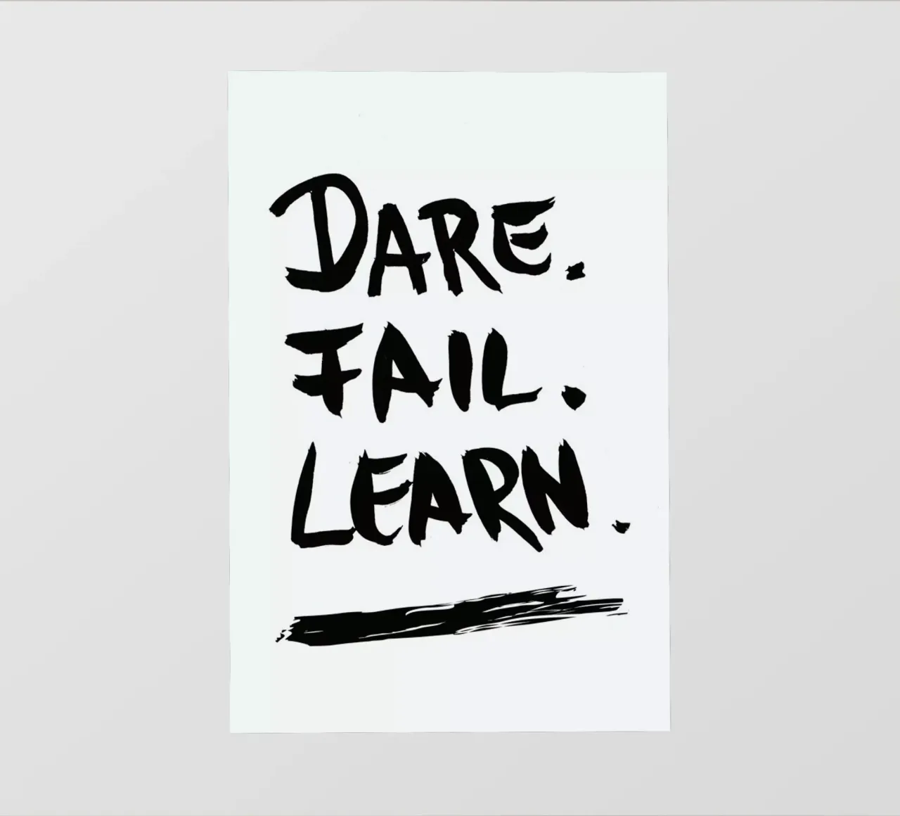 Dare. Fail. Learn. film rétro-éclairé de petiteCAPS