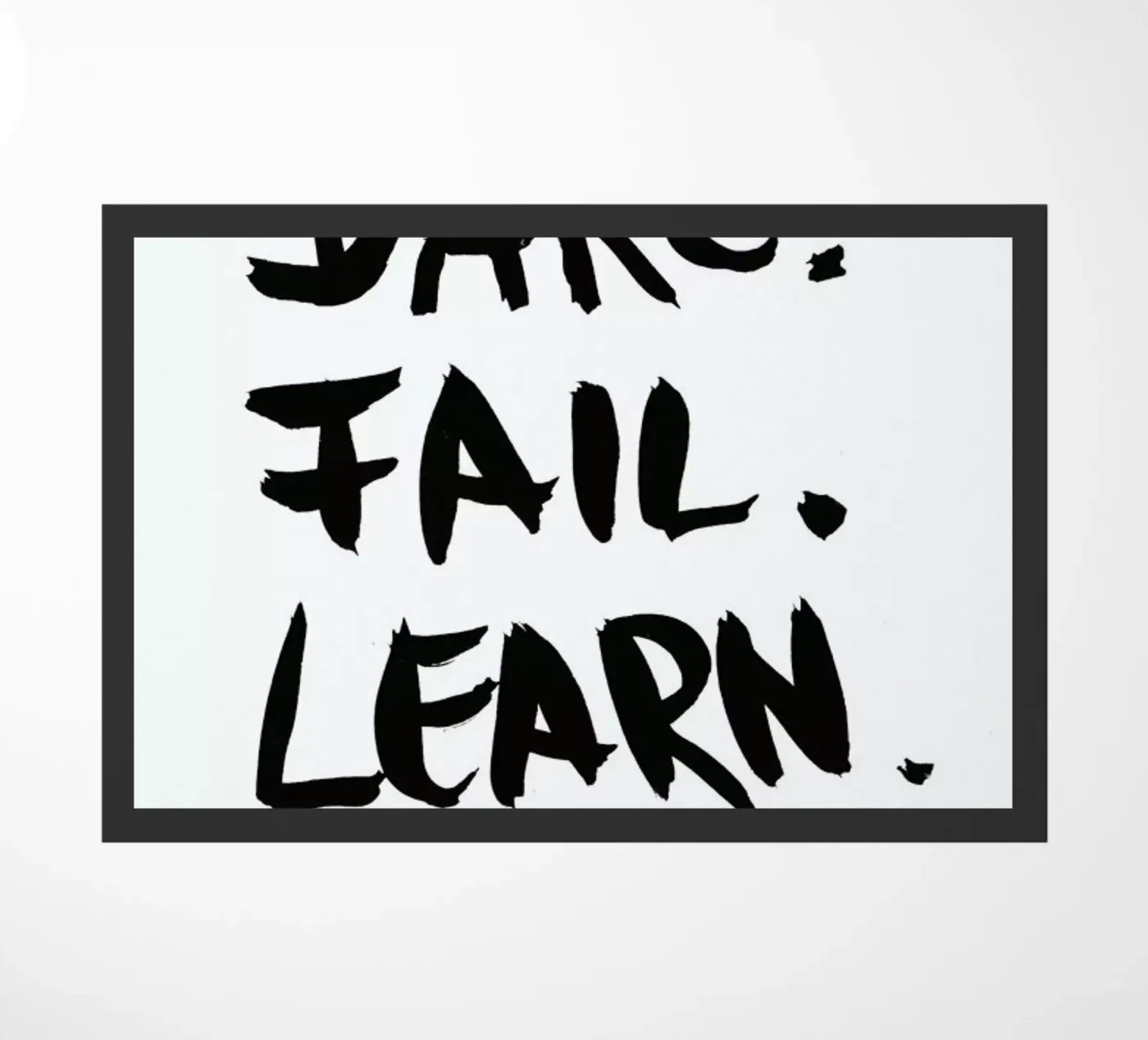 Dare. Fail. Learn. doormat by petiteCAPS