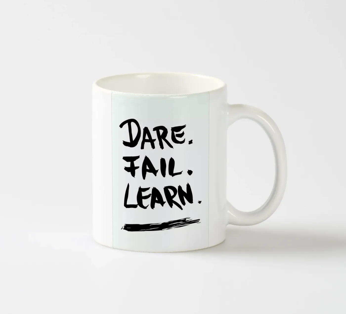 Dare. Fail. Learn. ceramic mug by petiteCAPS