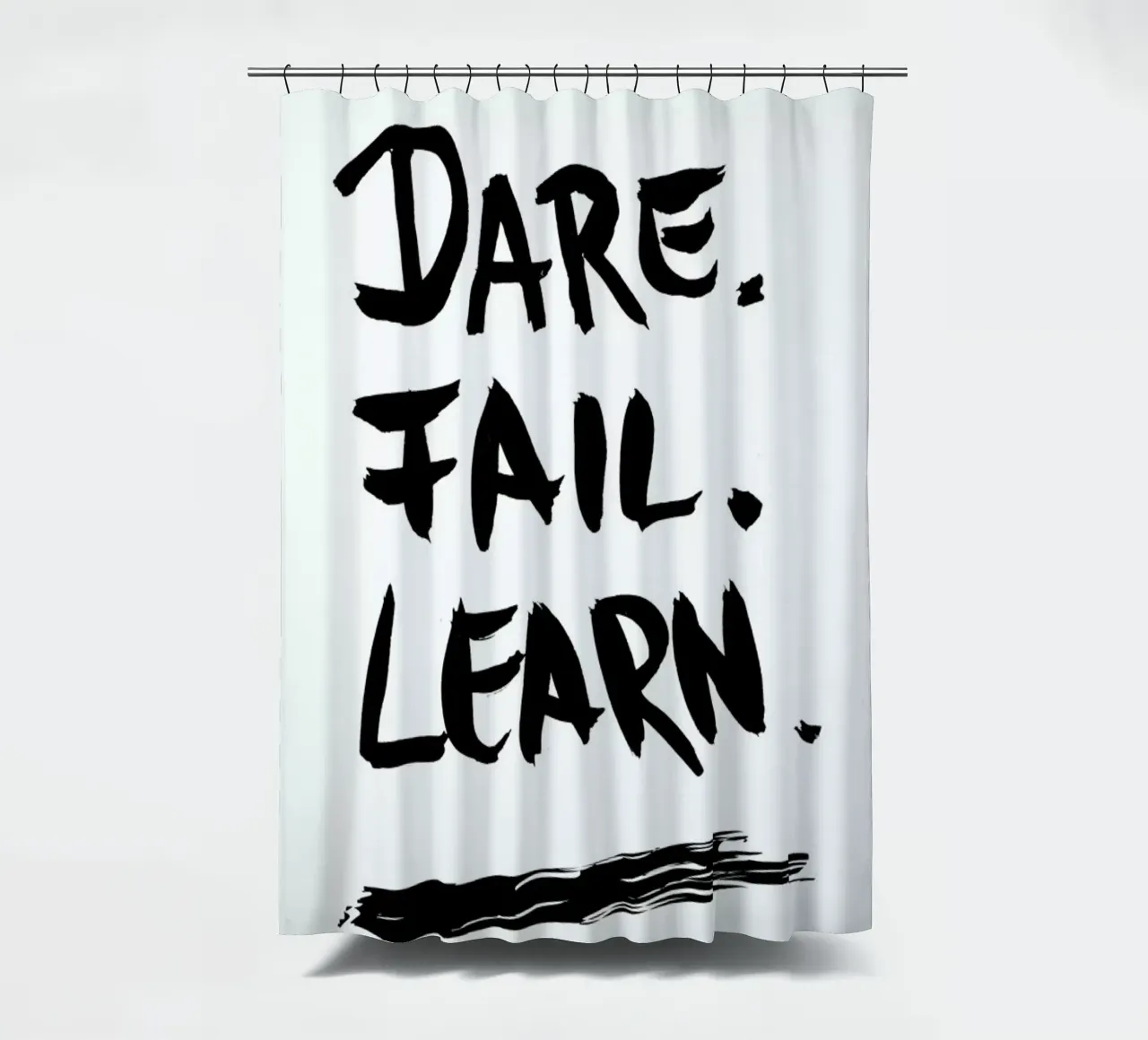 Dare. Fail. Learn. rideau de douche de petiteCAPS