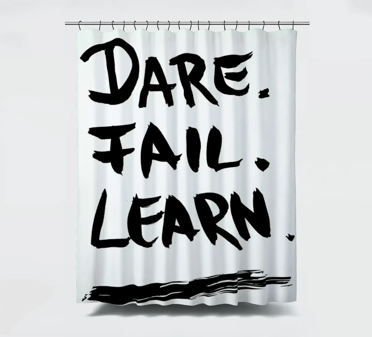 Dare. Fail. Learn. rideau de douche de petiteCAPS