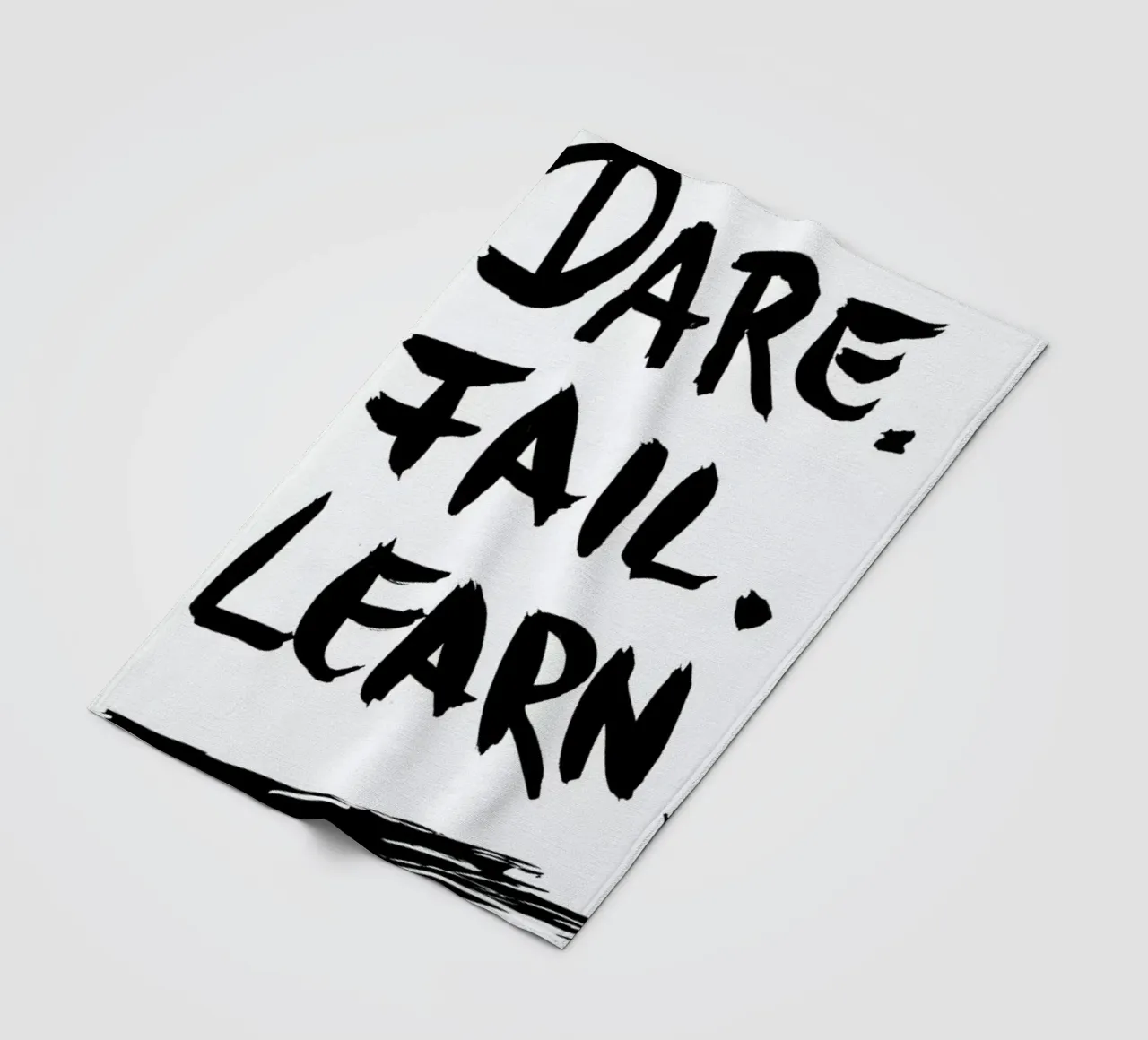 Dare. Fail. Learn. plaid polaire de petiteCAPS
