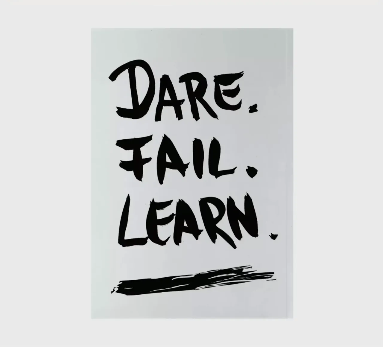 Dare. Fail. Learn. carnet de notes de petiteCAPS