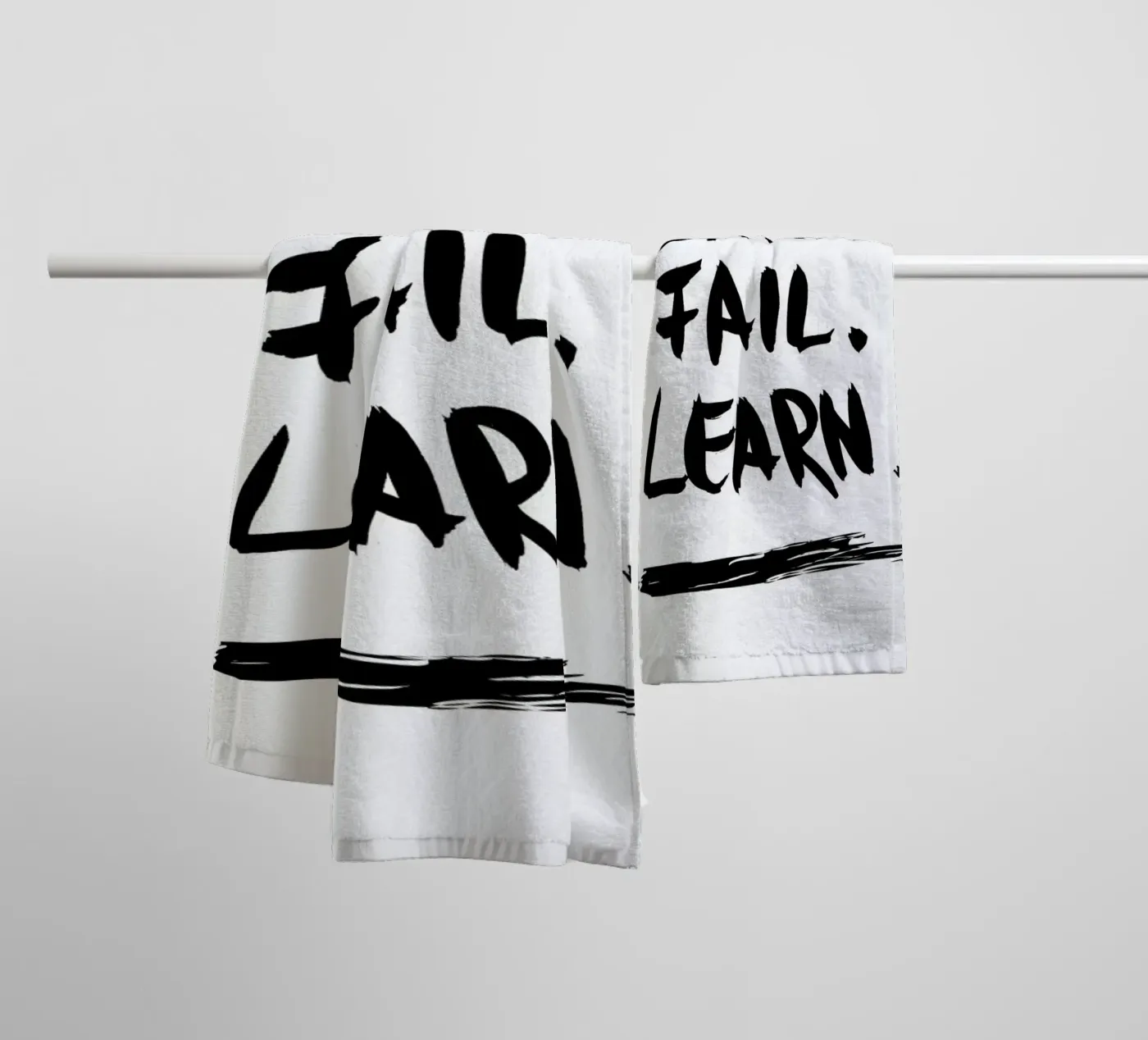 Dare. Fail. Learn. badhanddoek van petiteCAPS