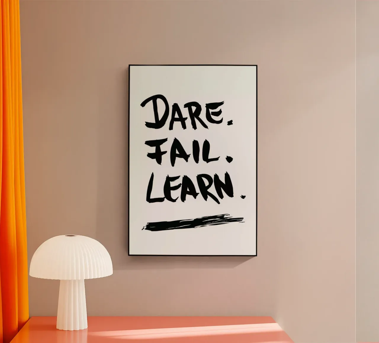 Dare. Fail. Learn. plexiglass da petiteCAPS
