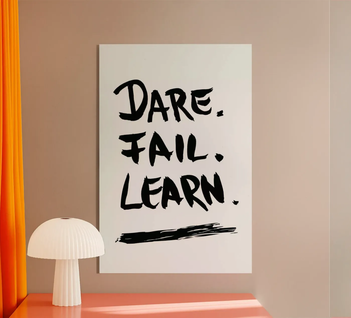 Dare. Fail. Learn. plexiglas de petiteCAPS
