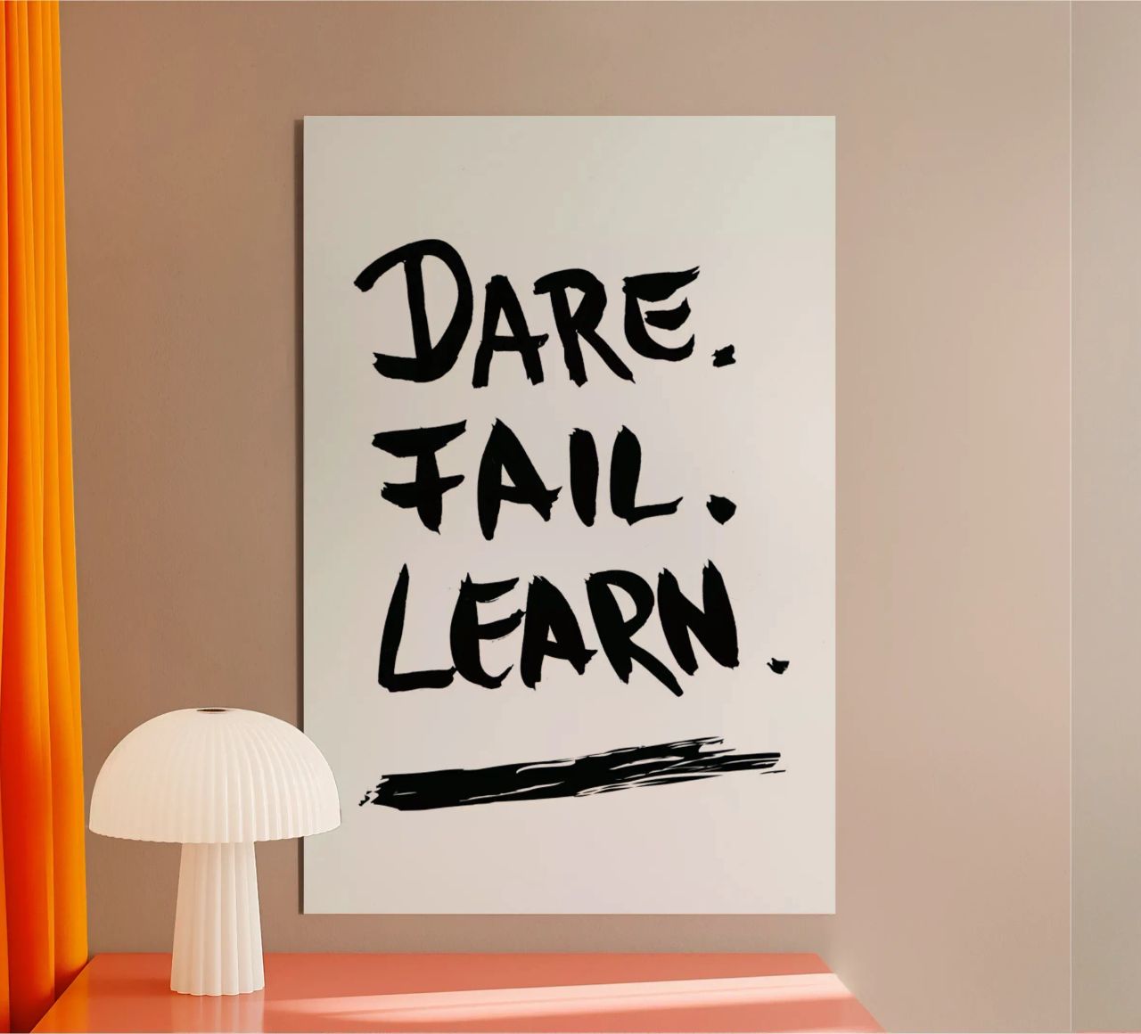 Dare. Fail. Learn. Alu-Dibond von petiteCAPS