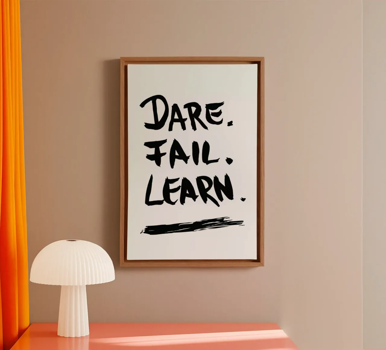Dare. Fail. Learn. toile de petiteCAPS