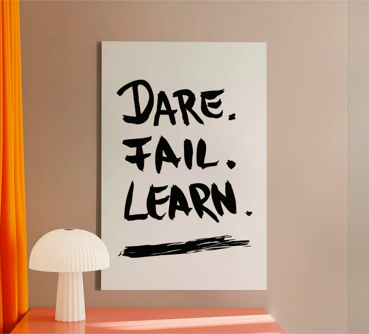 Dare. Fail. Learn. toile de petiteCAPS