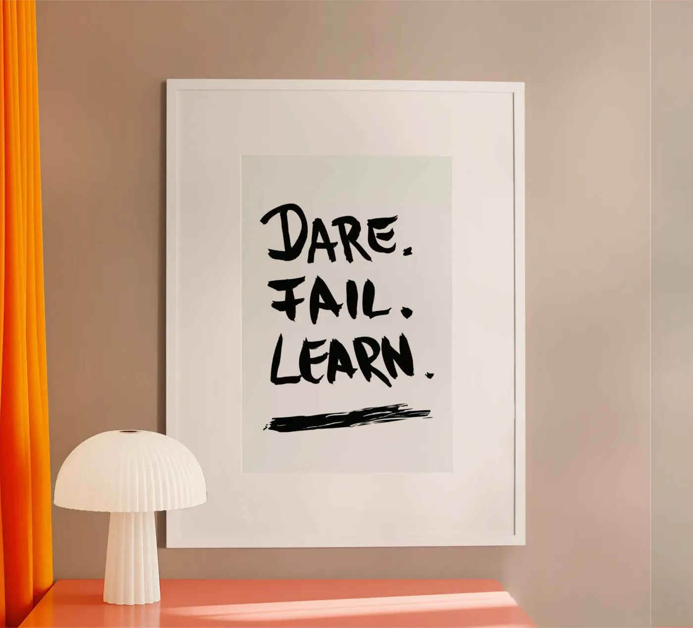 Dare. Fail. Learn. Poster von petiteCAPS