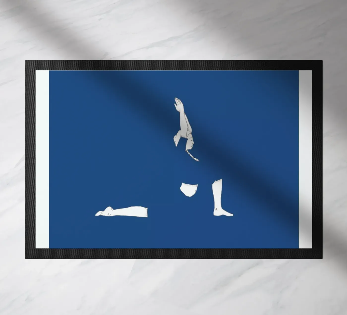 Yoga Practice 9 doormat by Sandra De Leon