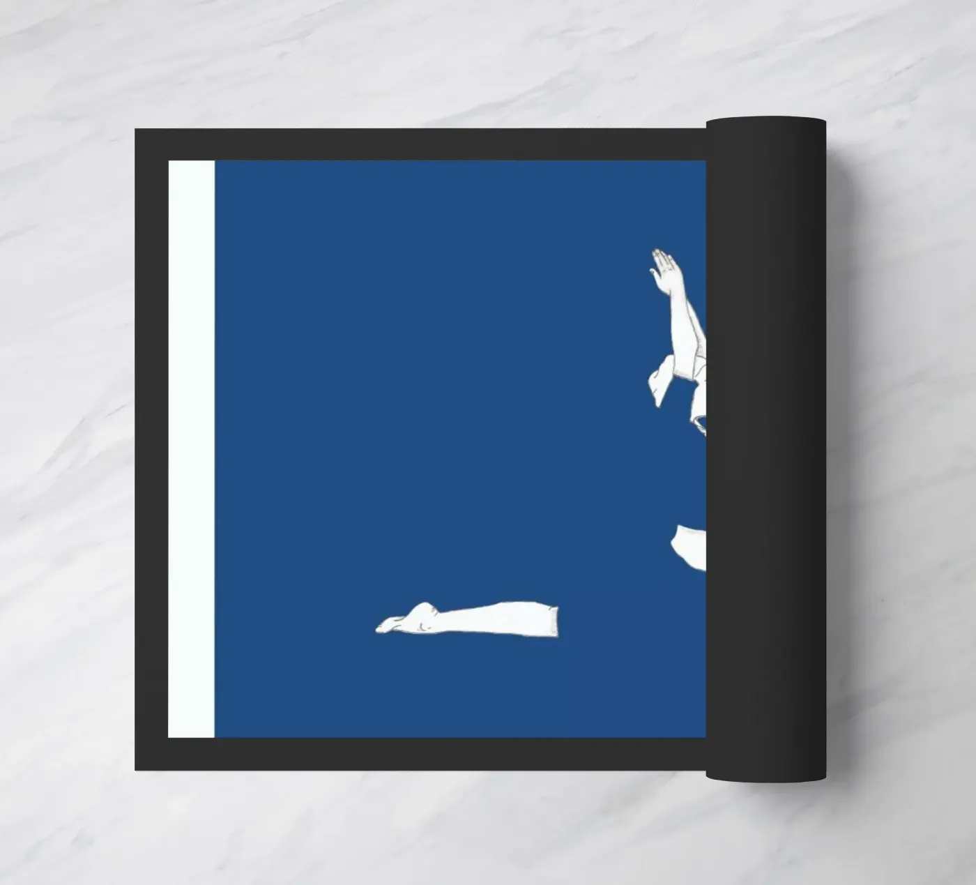 Yoga Practice 9 doormat by Sandra De Leon