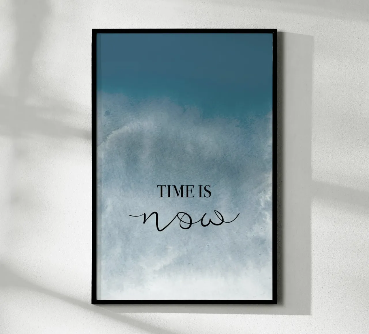 Time Is Now poster con telaio in alluminio da KRUTH DESIGN